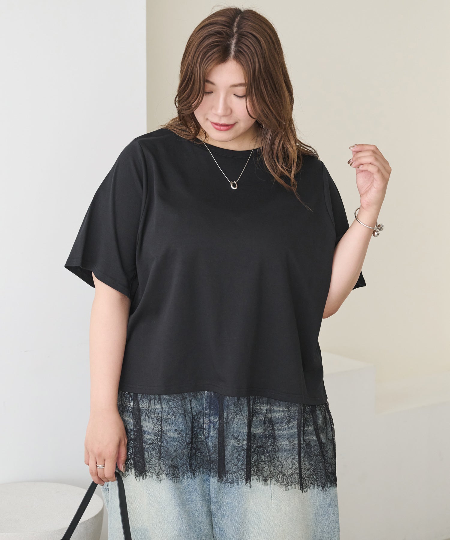 ブラック　model:162cm  着用サイズ:4L