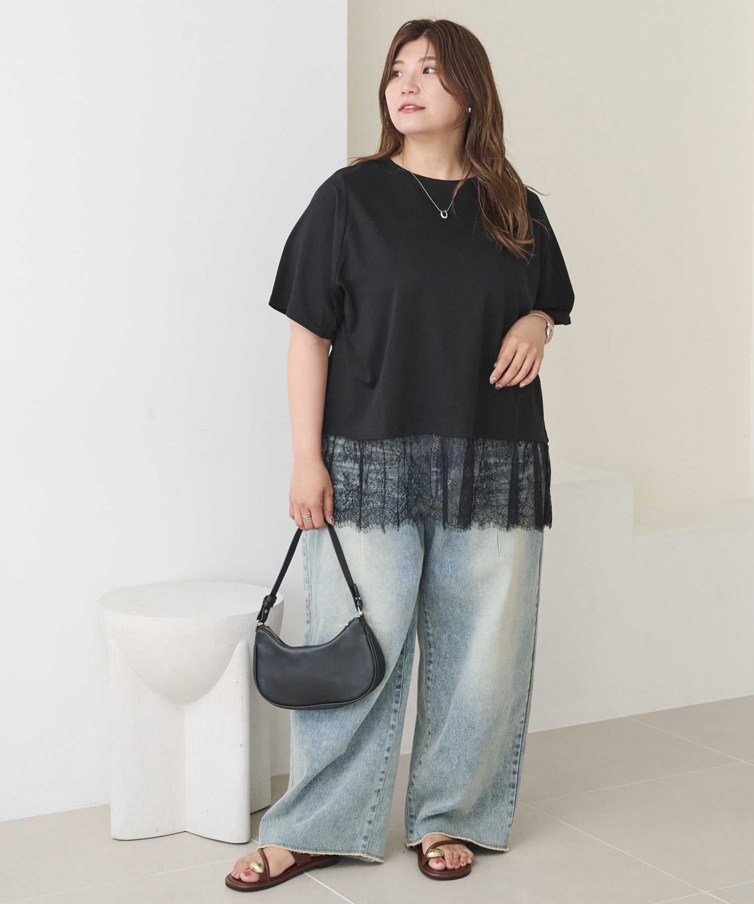 ブラック　model:162cm  着用サイズ:4L