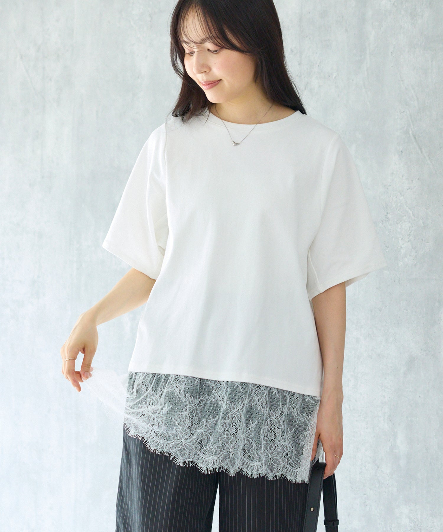 オフホワイト　model:162cm 着用サイズ:M