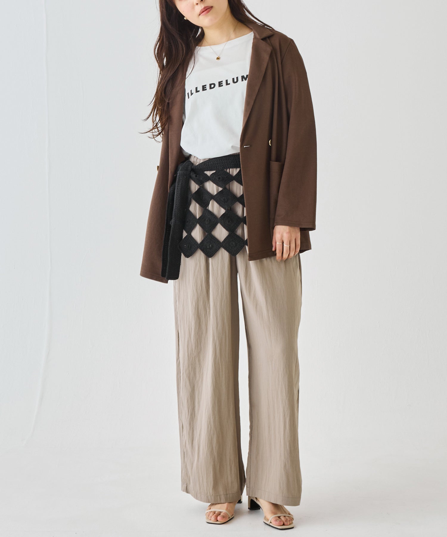 クロシェ編みラップスカート｜巻きスカート