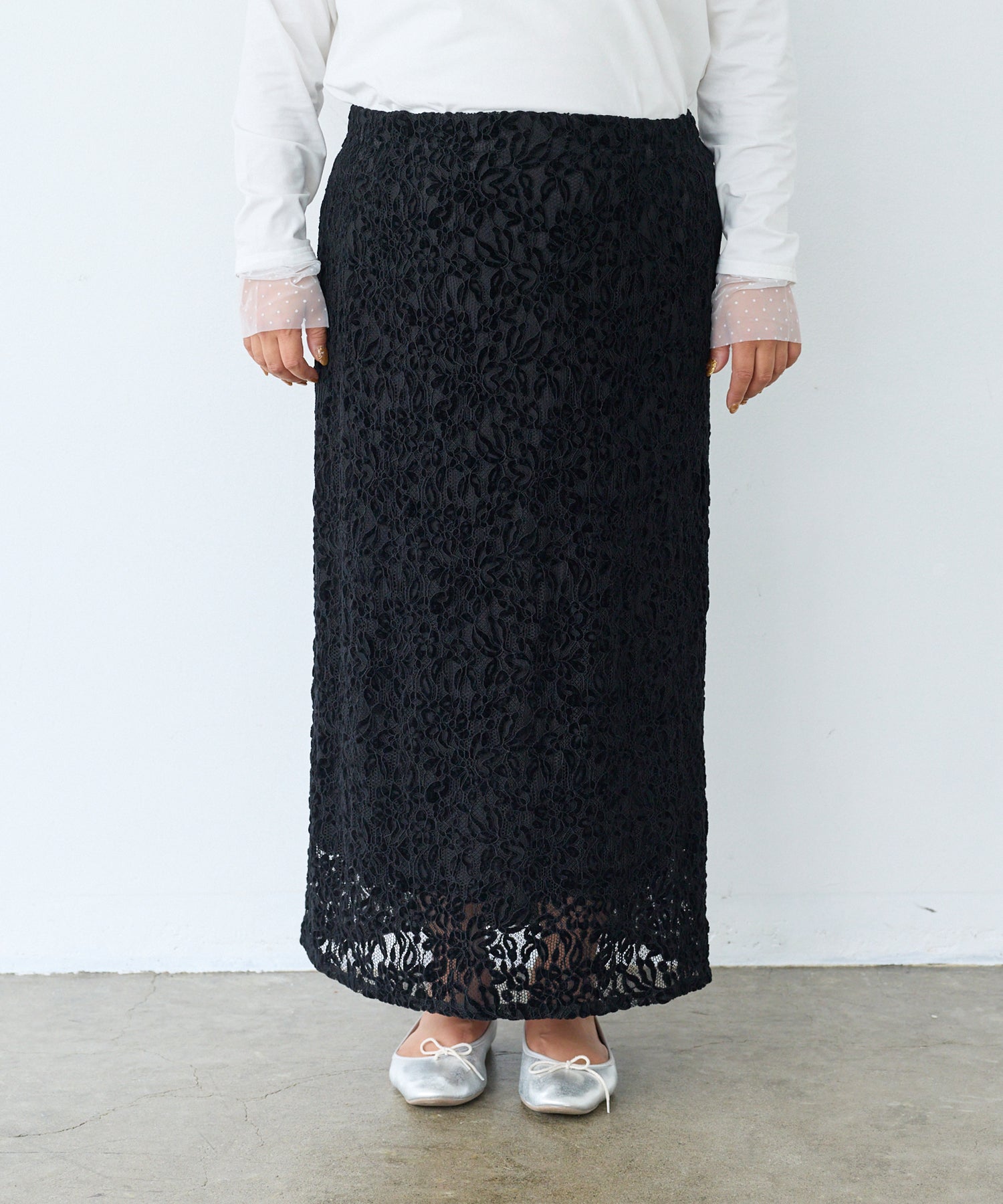 フロント　model:161cm 着用サイズ:4L