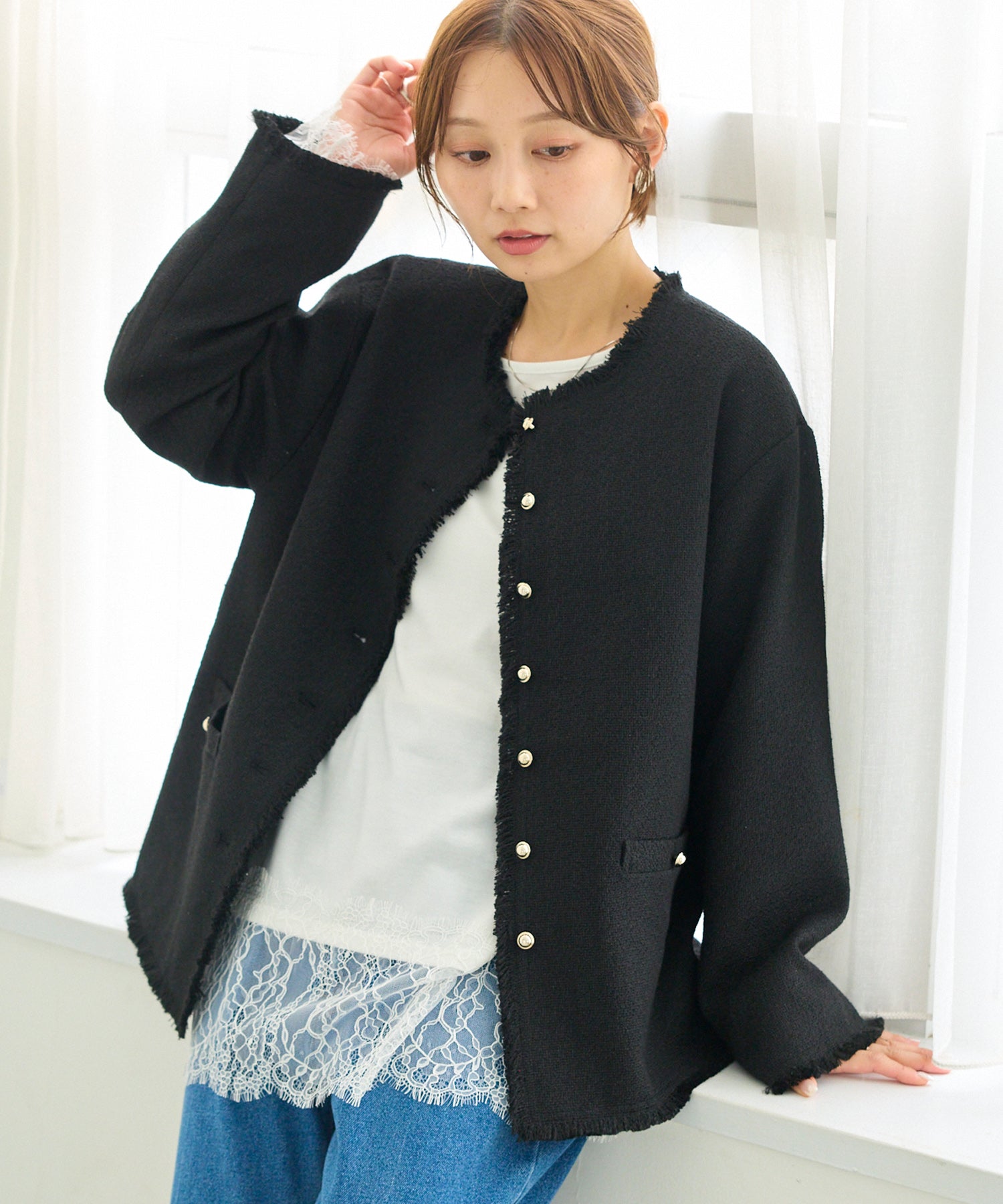 ブラック　model:156cm 着用サイズ:M