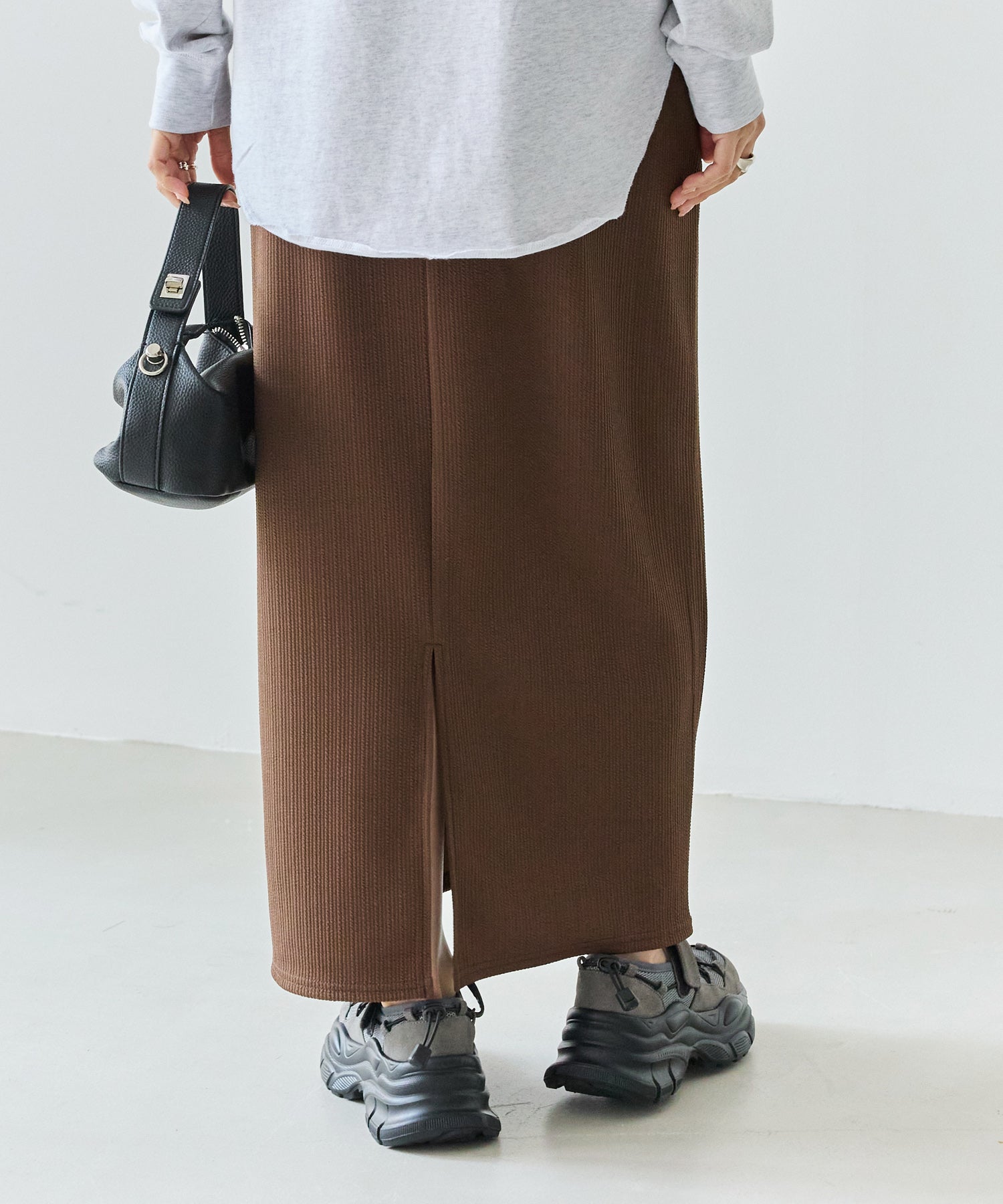 【ゆったり甲高】厚底 メリージェーンスニーカー