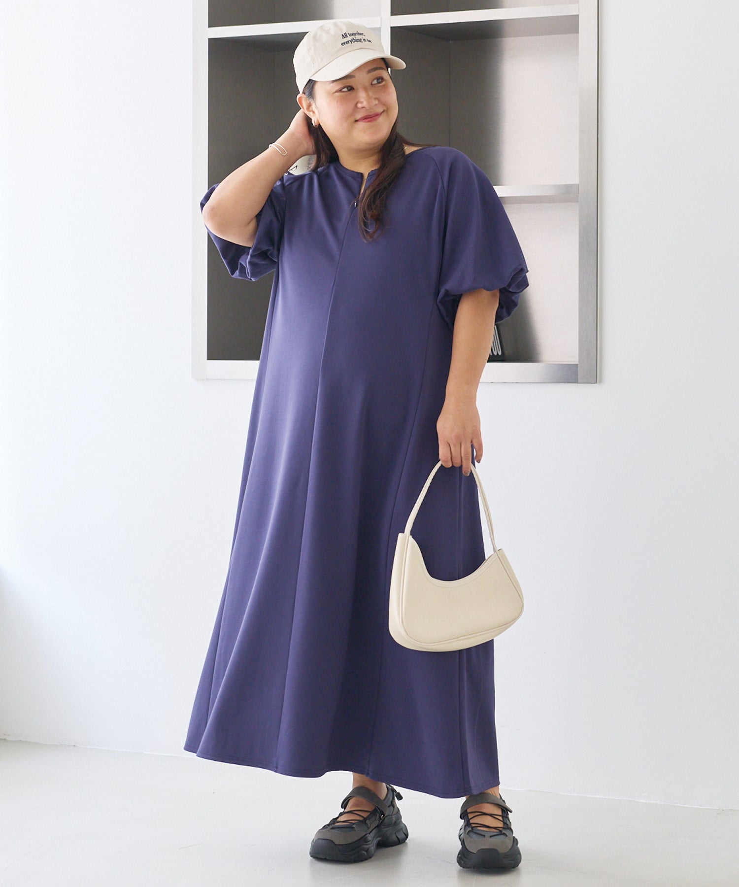 【ゆったり甲高】厚底 メリージェーンスニーカー