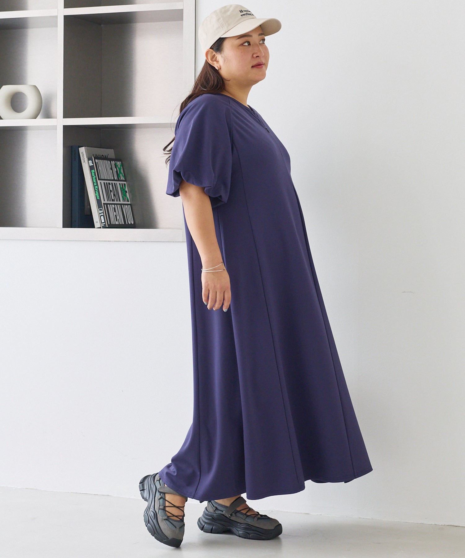 【ゆったり甲高】厚底 メリージェーンスニーカー