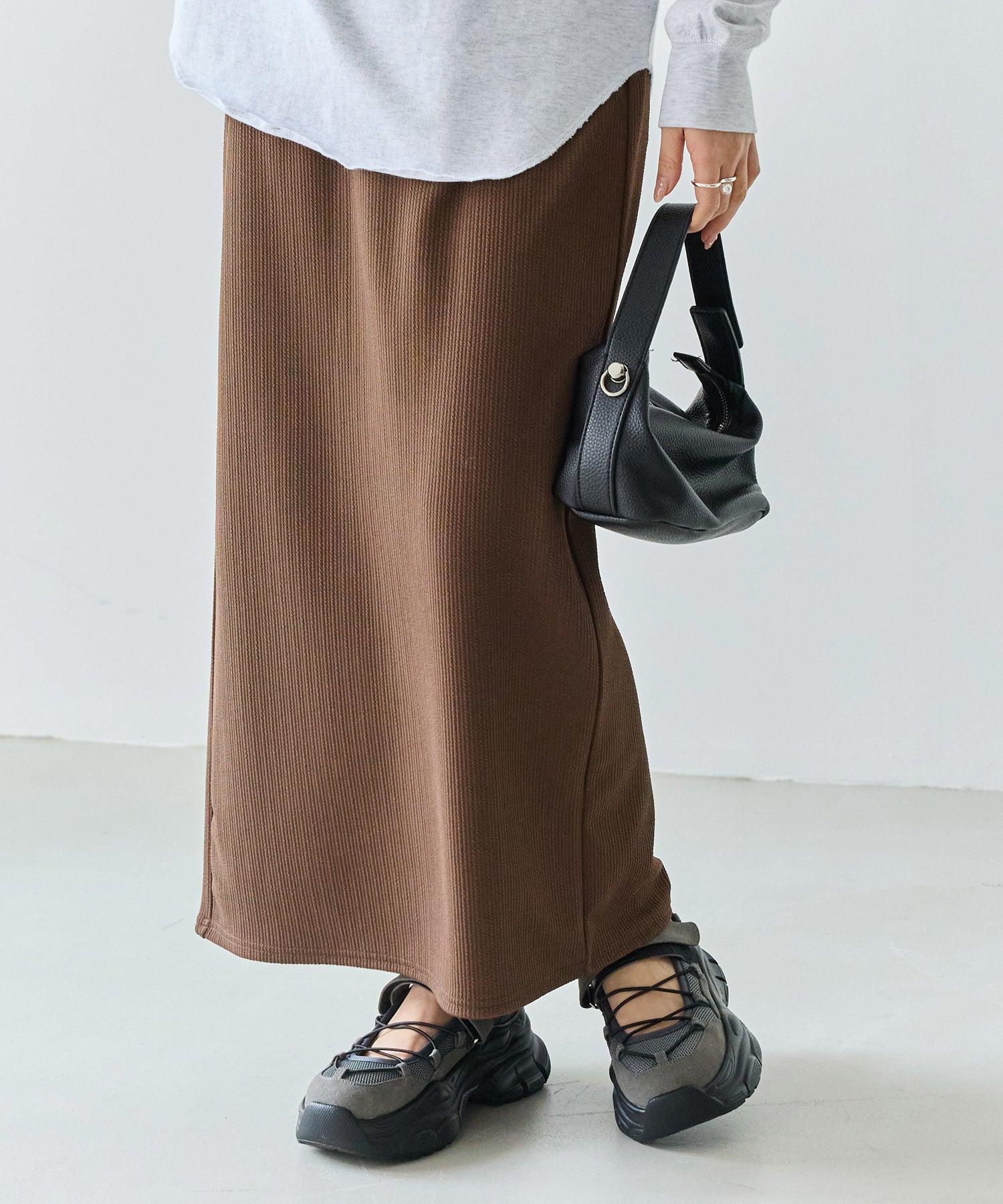 【ゆったり甲高】厚底 メリージェーンスニーカー