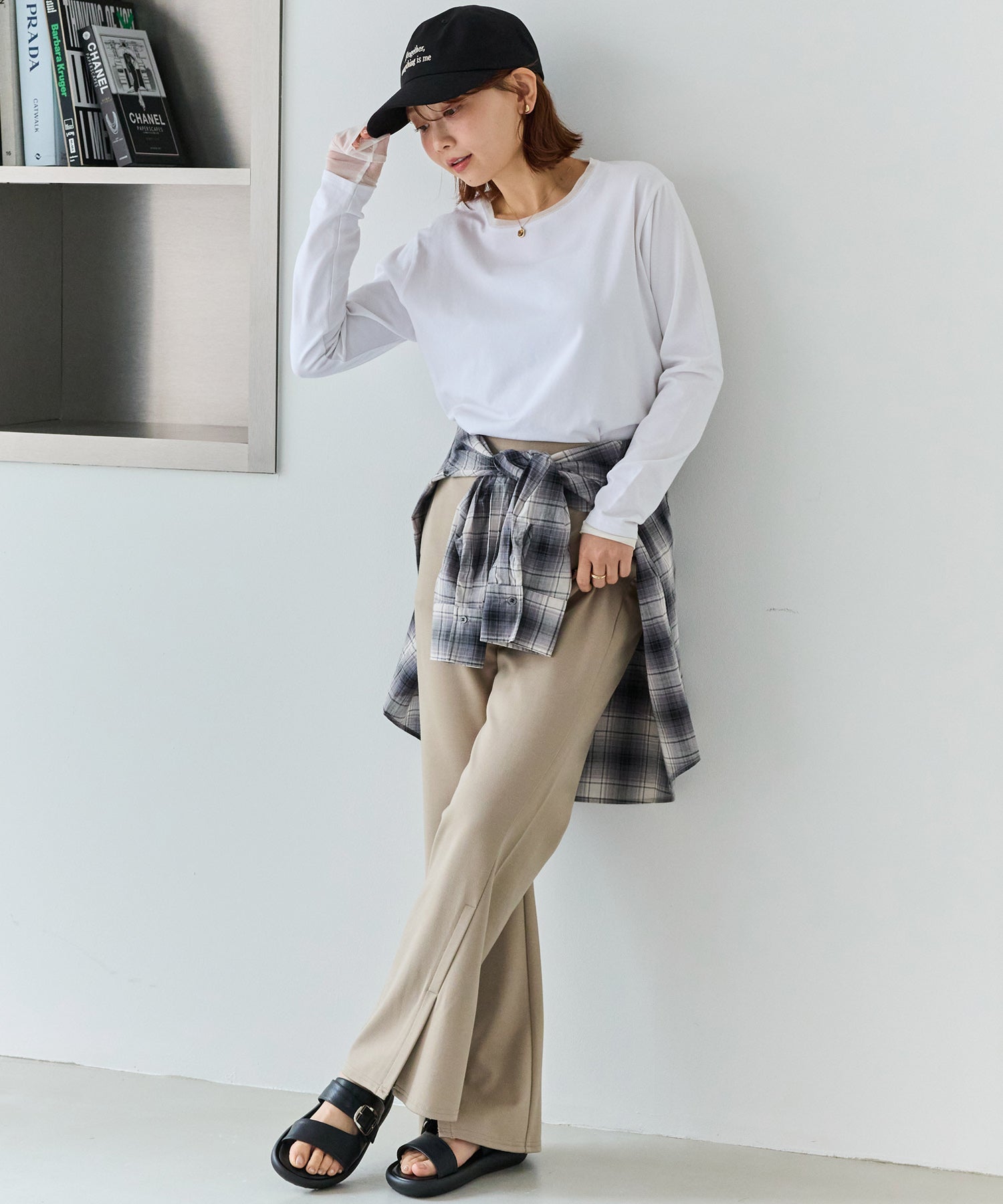 【ゆったり甲高】バックルストラップサンダル