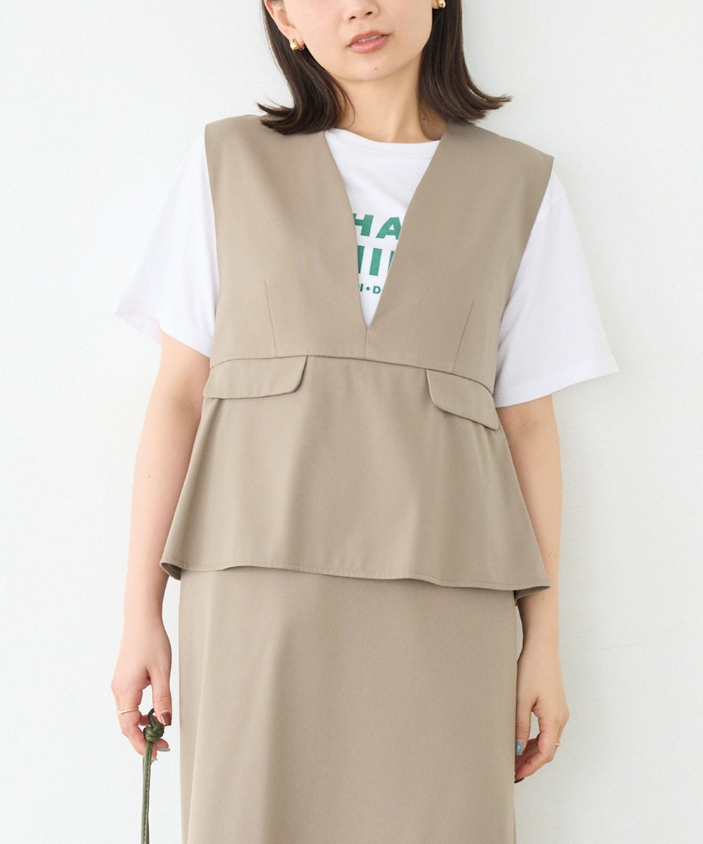 ベージュ　model:156cm 着用サイズ:M