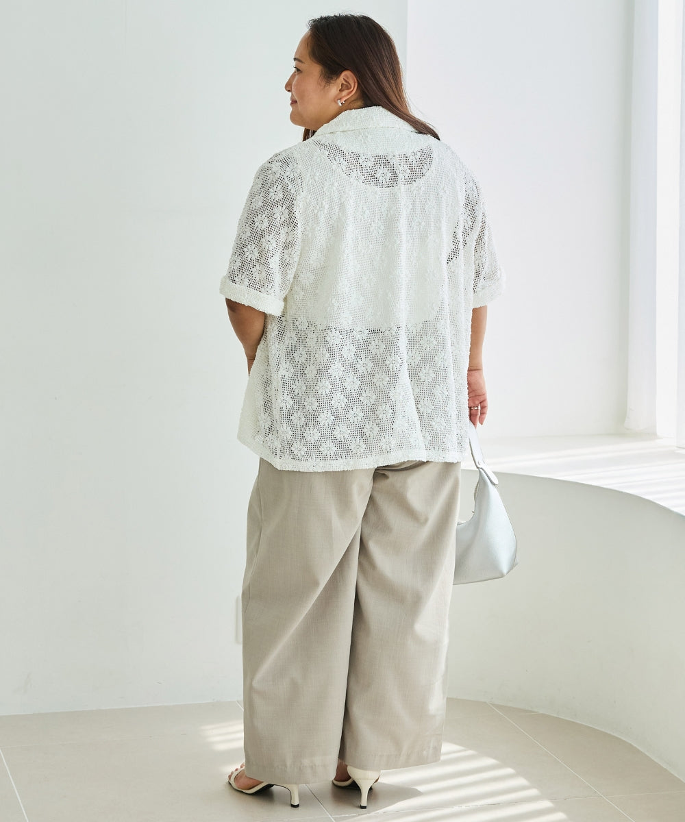 オフホワイト　model:161cm 着用サイズ:3L