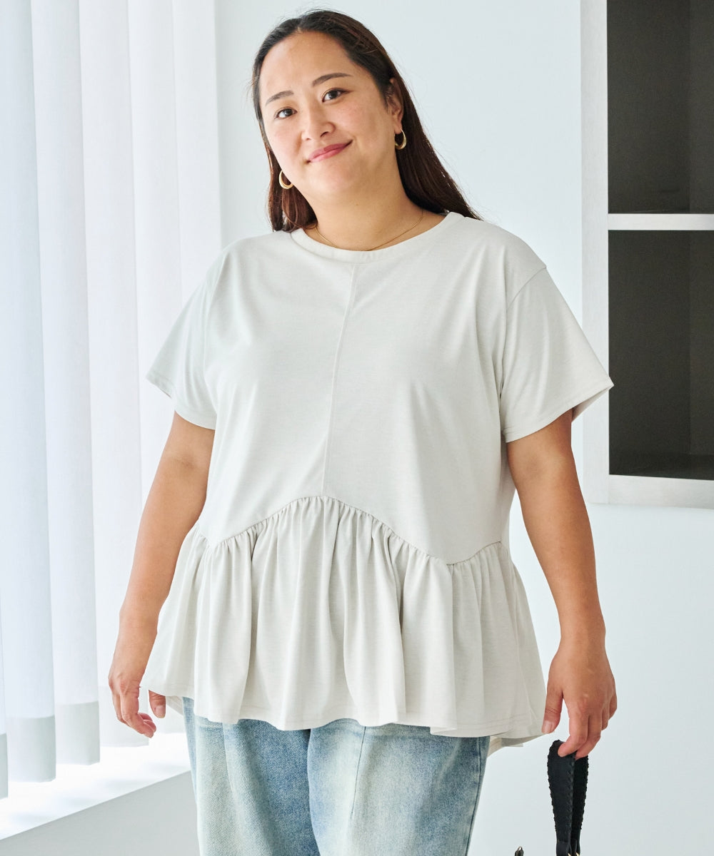 オフベージュ　model:161cm 着用サイズ:3L