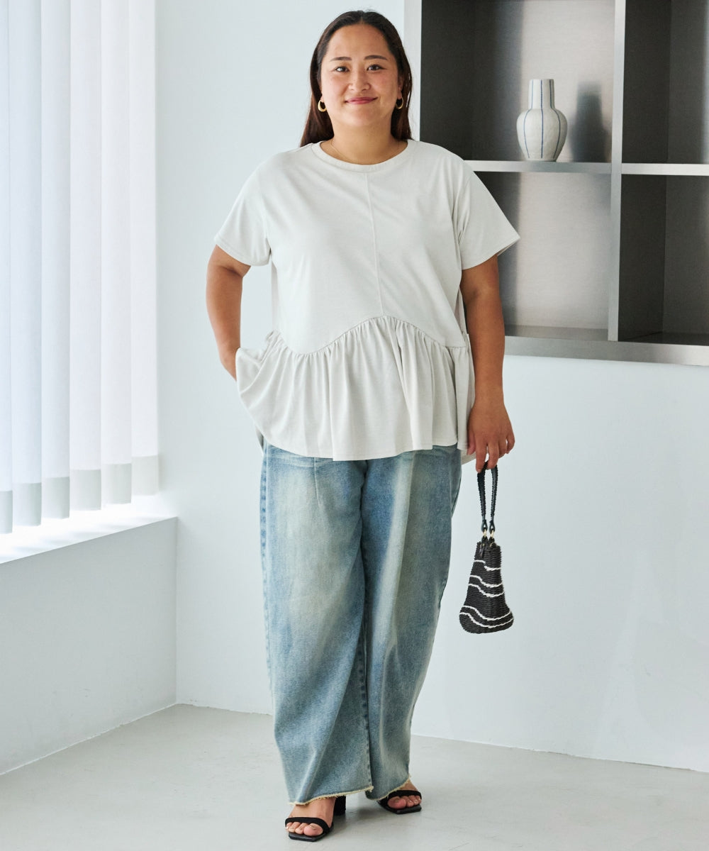 オフベージュ　model:161cm 着用サイズ:3L