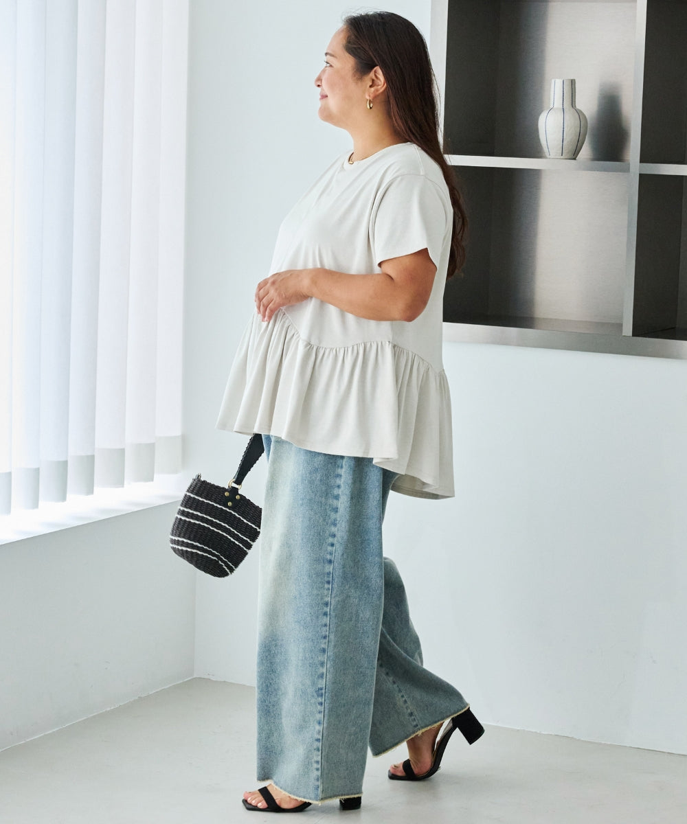 オフベージュ　model:161cm 着用サイズ:3L