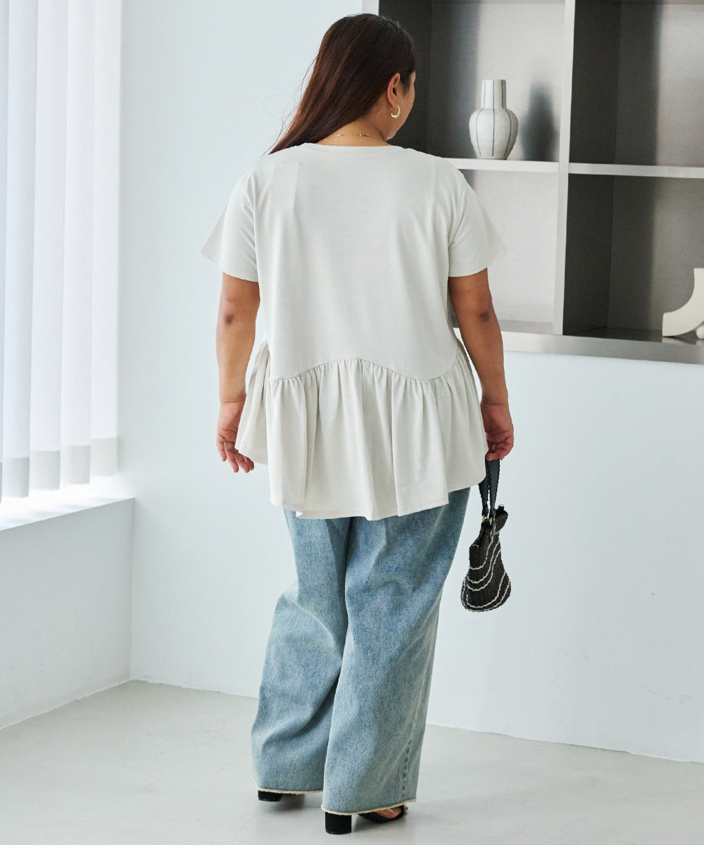 オフベージュ　model:161cm 着用サイズ:3L