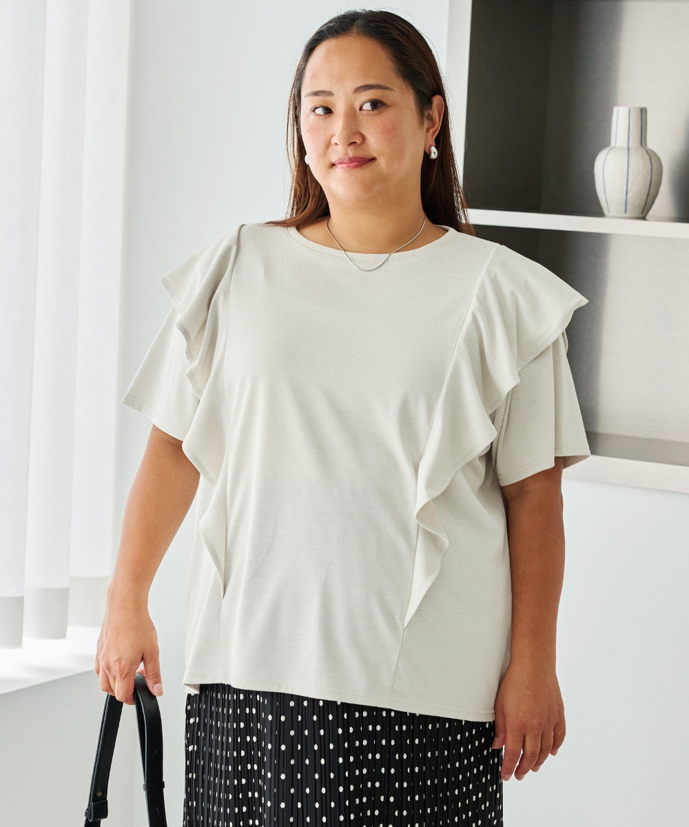 オフベージュ　model:161cm 着用サイズ:3L