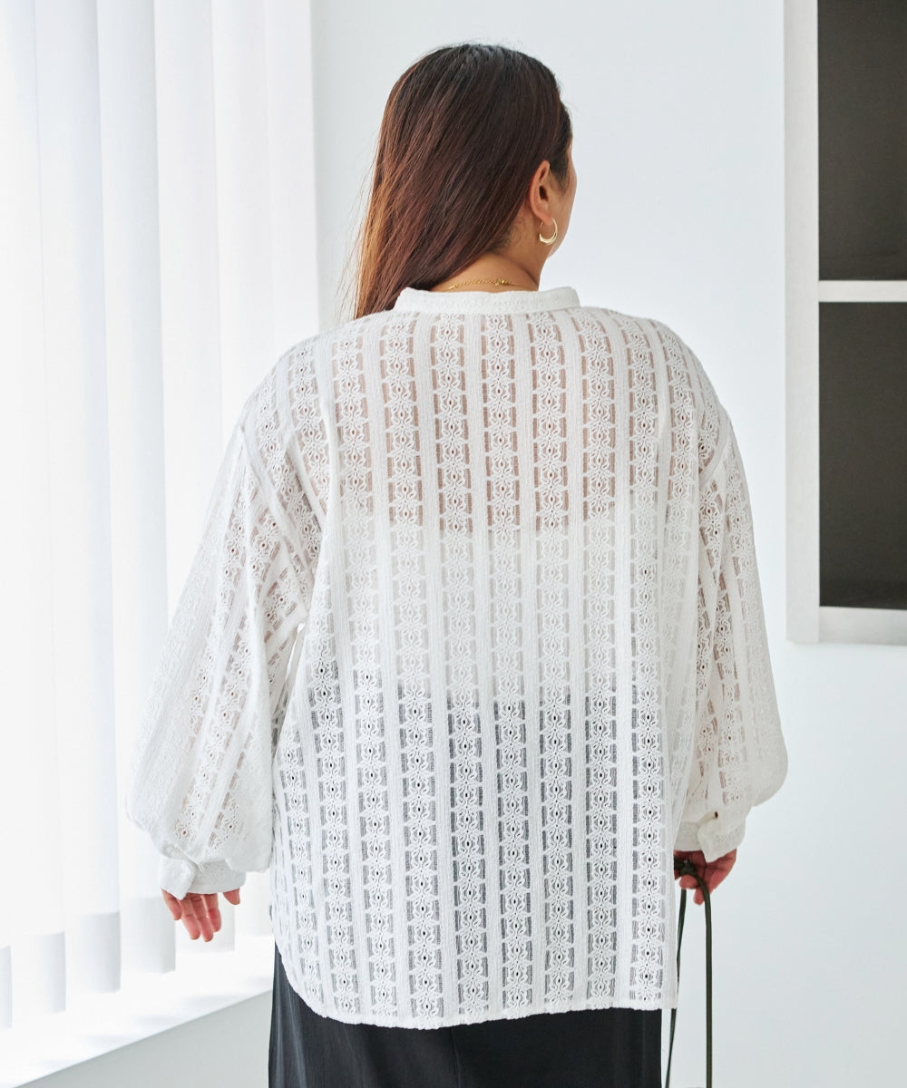 オフホワイト　model:161cm 着用サイズ:3L