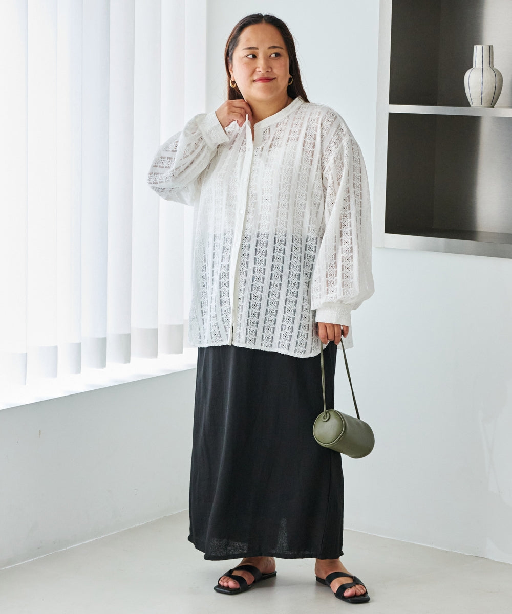 オフホワイト　model:161cm 着用サイズ:3L