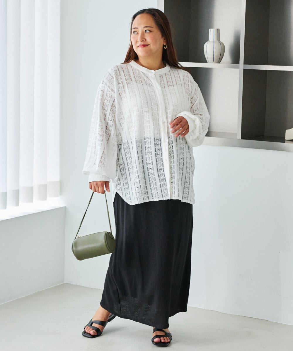 オフホワイト　model:161cm 着用サイズ:3L
