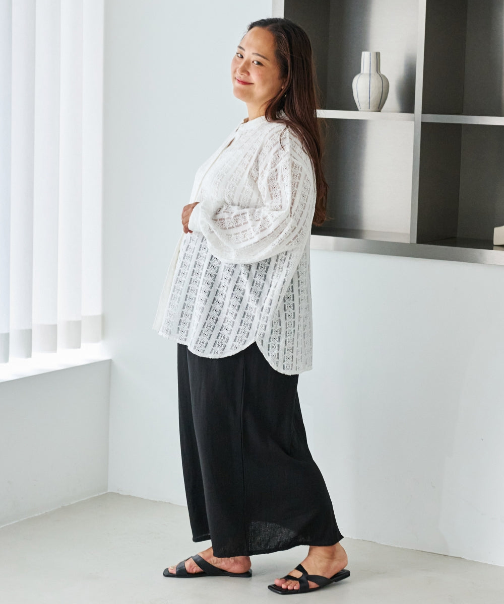 オフホワイト　model:161cm 着用サイズ:3L