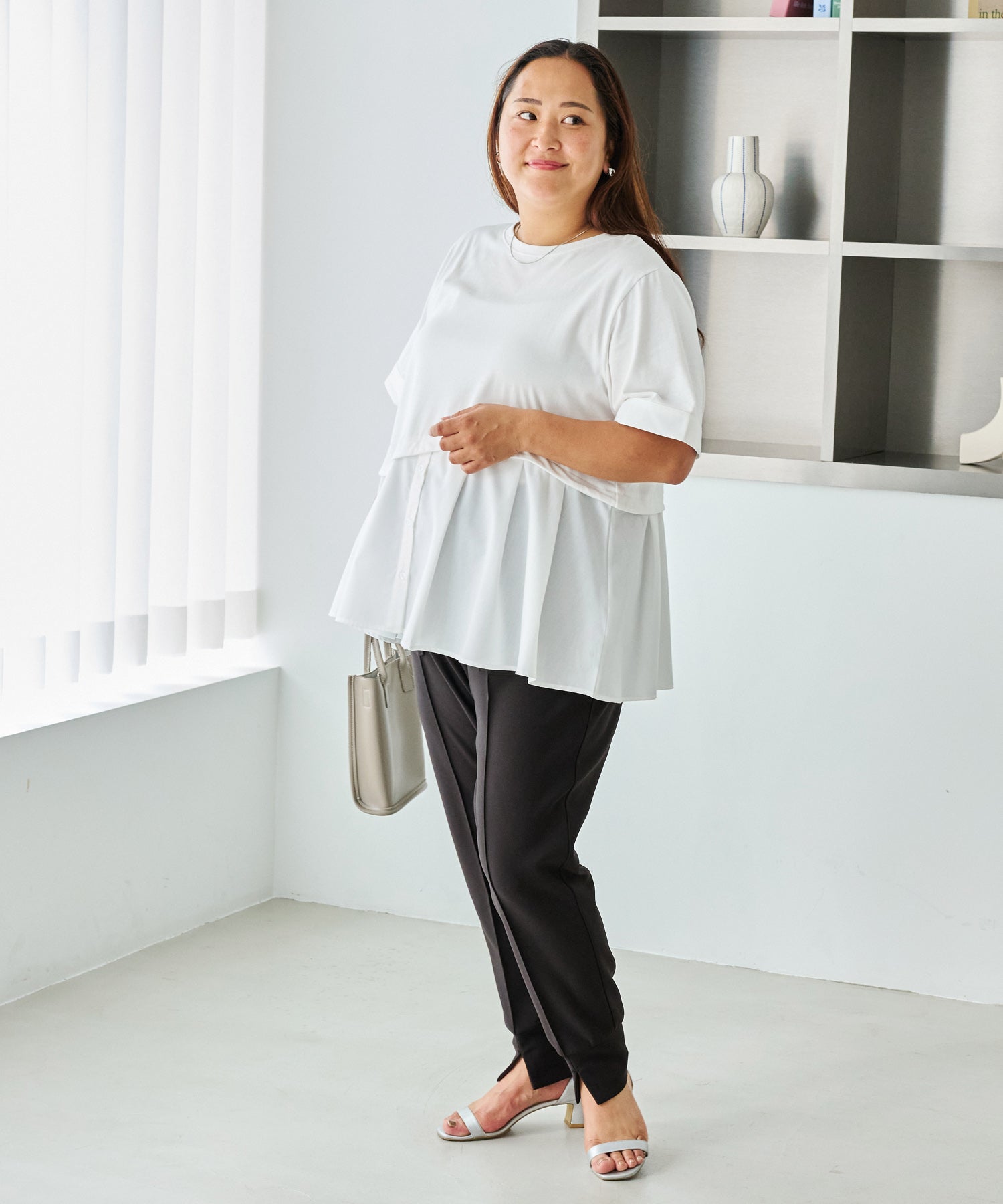 ブラック　model:161cm 着用サイズ:3L