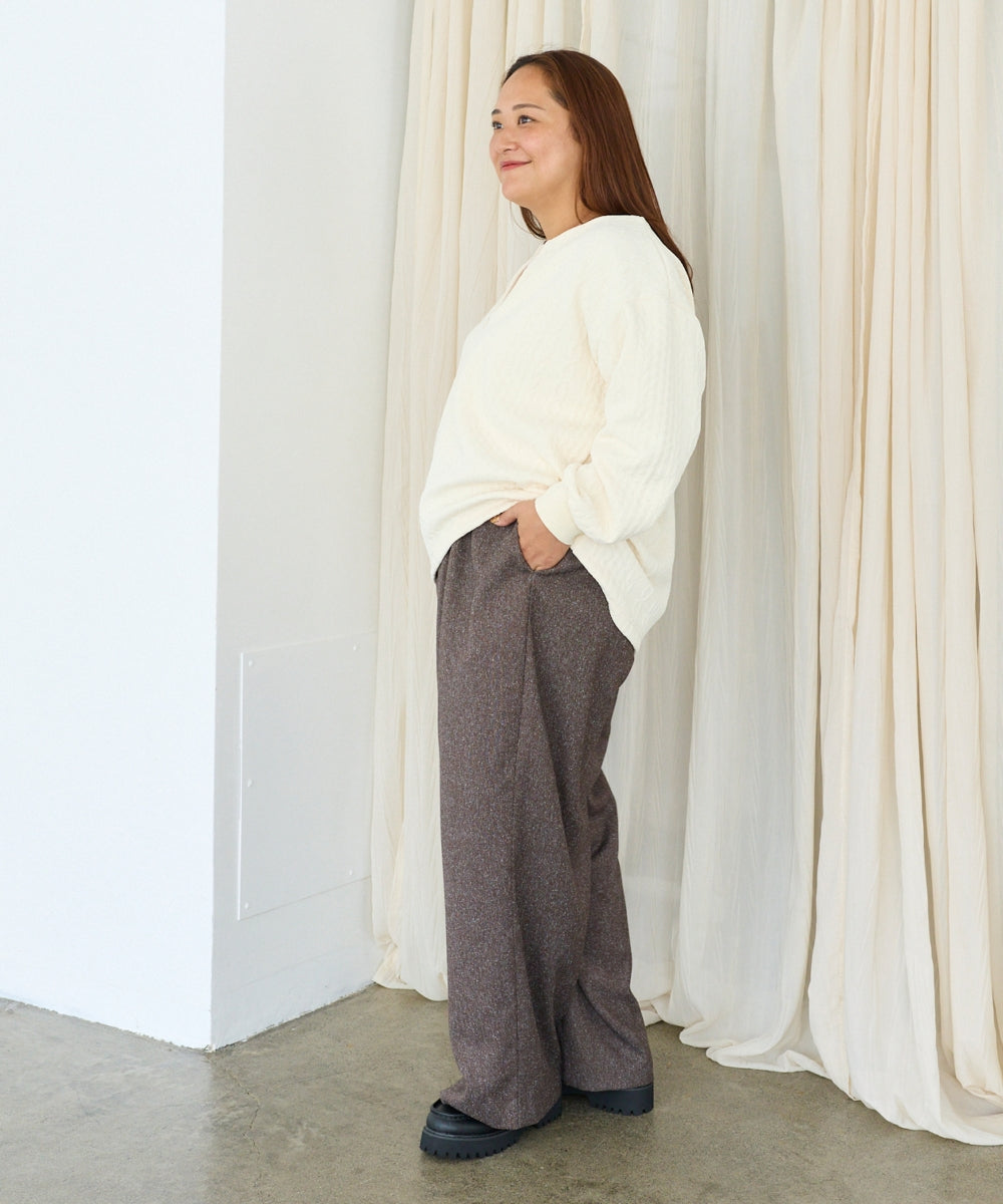 ブラウン　model:161cm 着用サイズ:3L