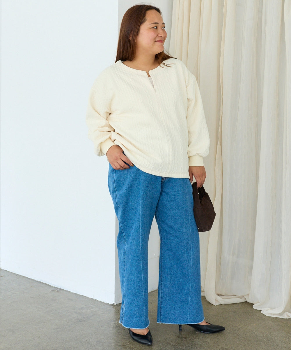 ブルー　model:161cm 着用サイズ:3L