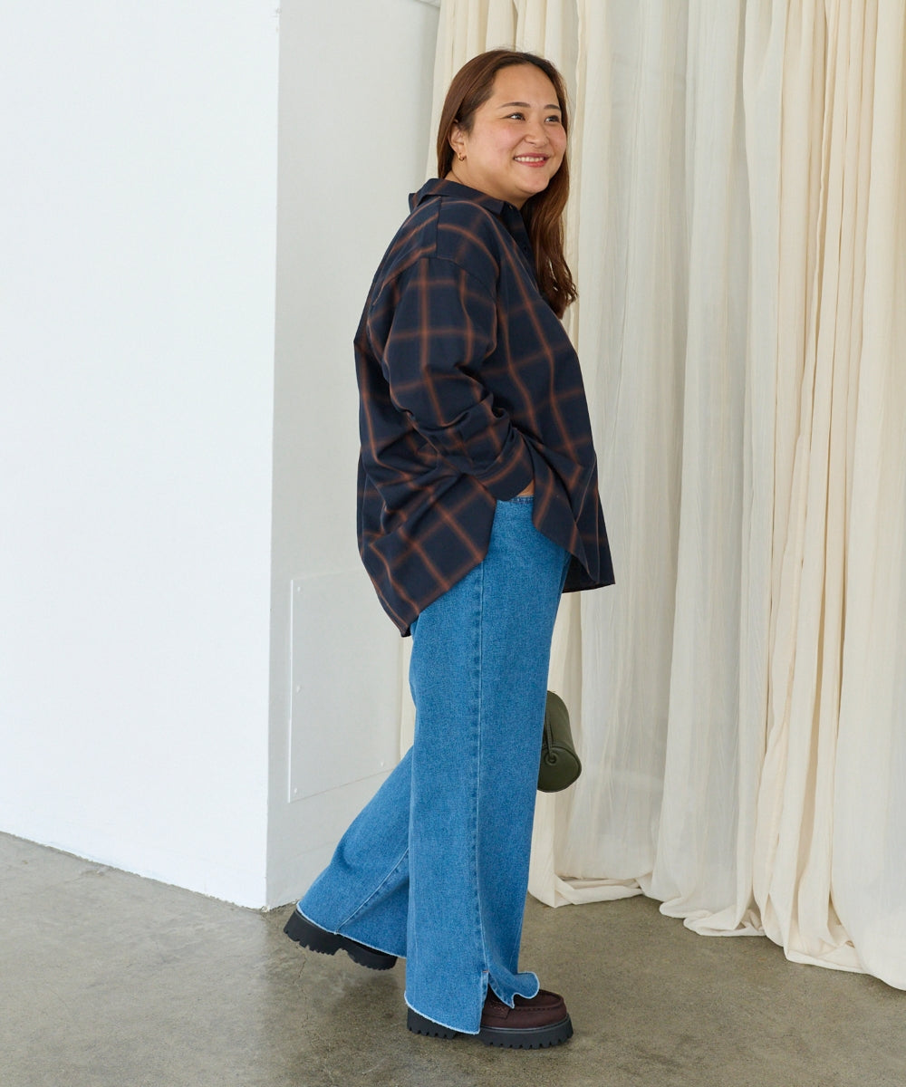 ネイビー　model:161cm 着用サイズ:3L