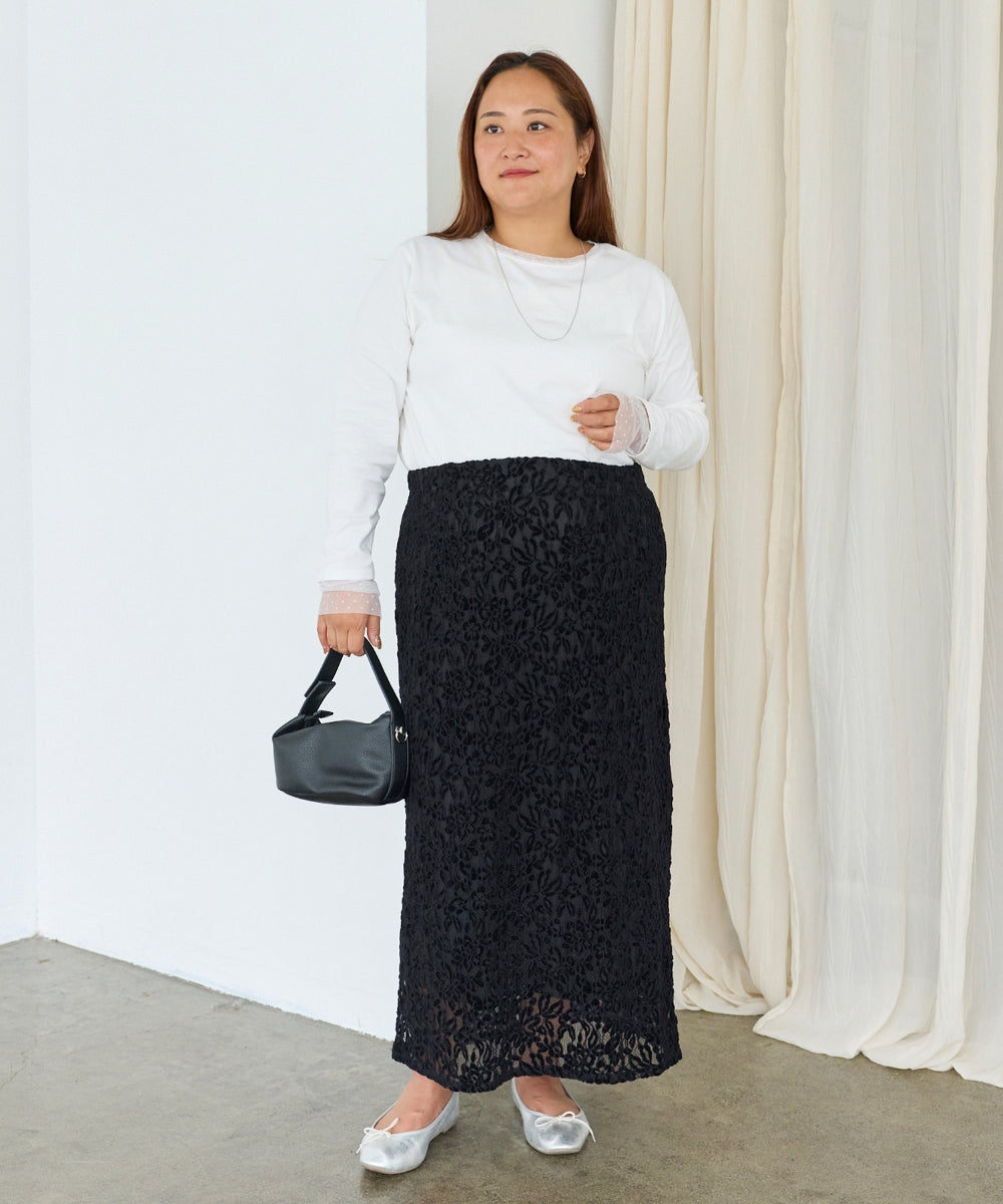 オフホワイト　model:161cm 着用サイズ:3L