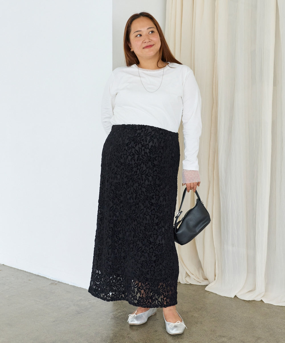 オフホワイト　model:161cm 着用サイズ:3L