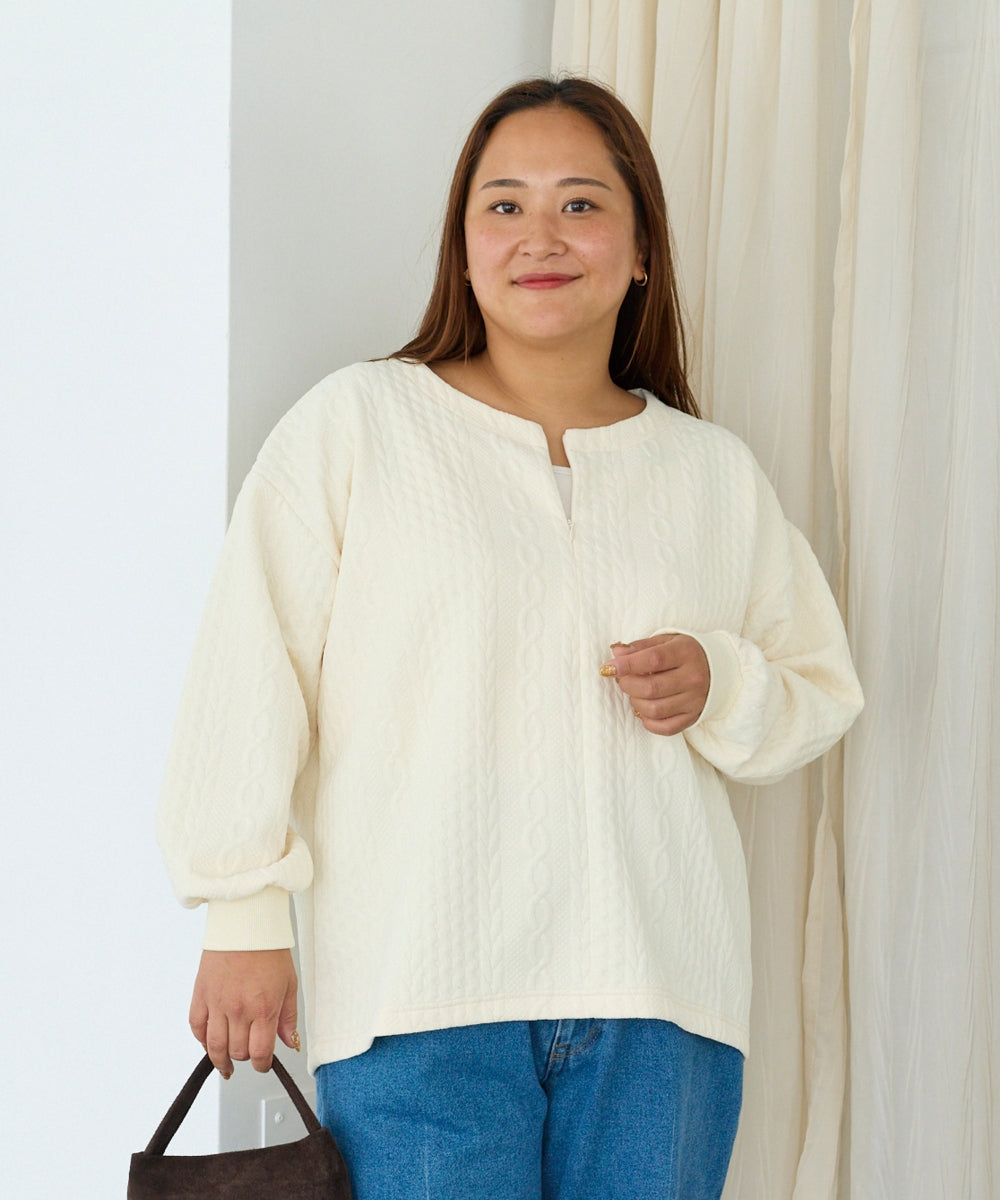 アイボリー　model:161cm 着用サイズ:3L