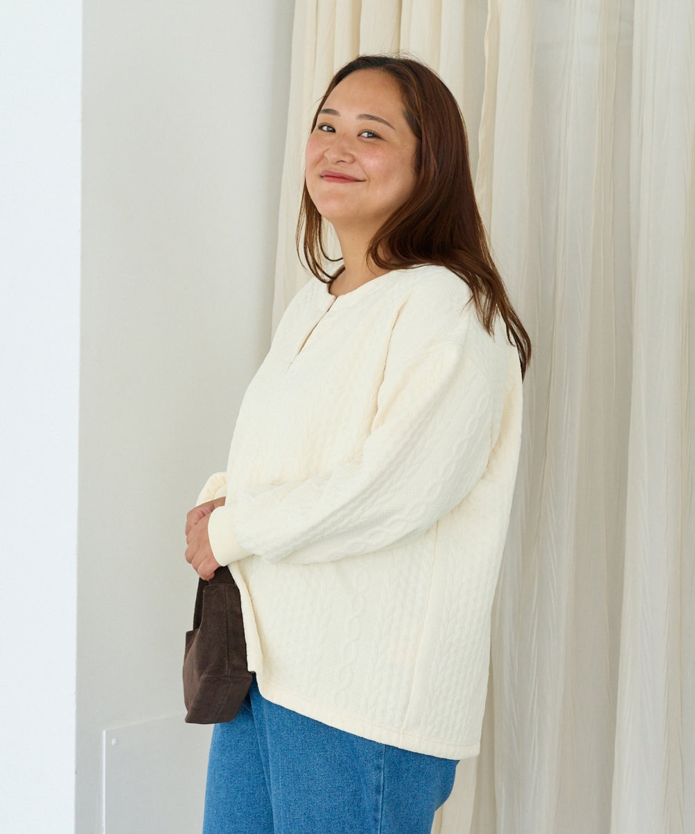 アイボリー　model:161cm 着用サイズ:3L