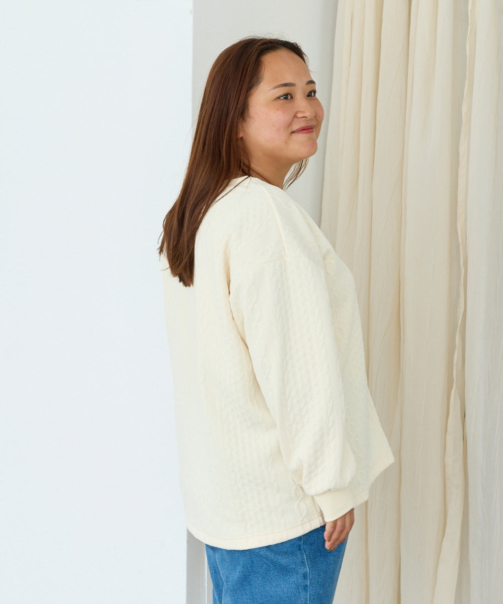 アイボリー　model:161cm 着用サイズ:3L