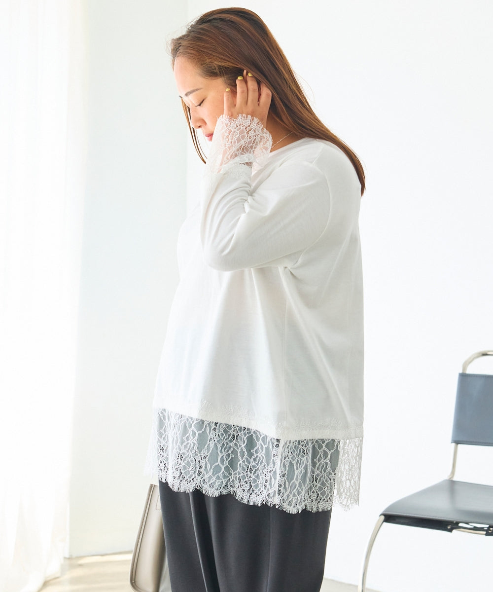 オフホワイト　model:161cm 着用サイズ:3L