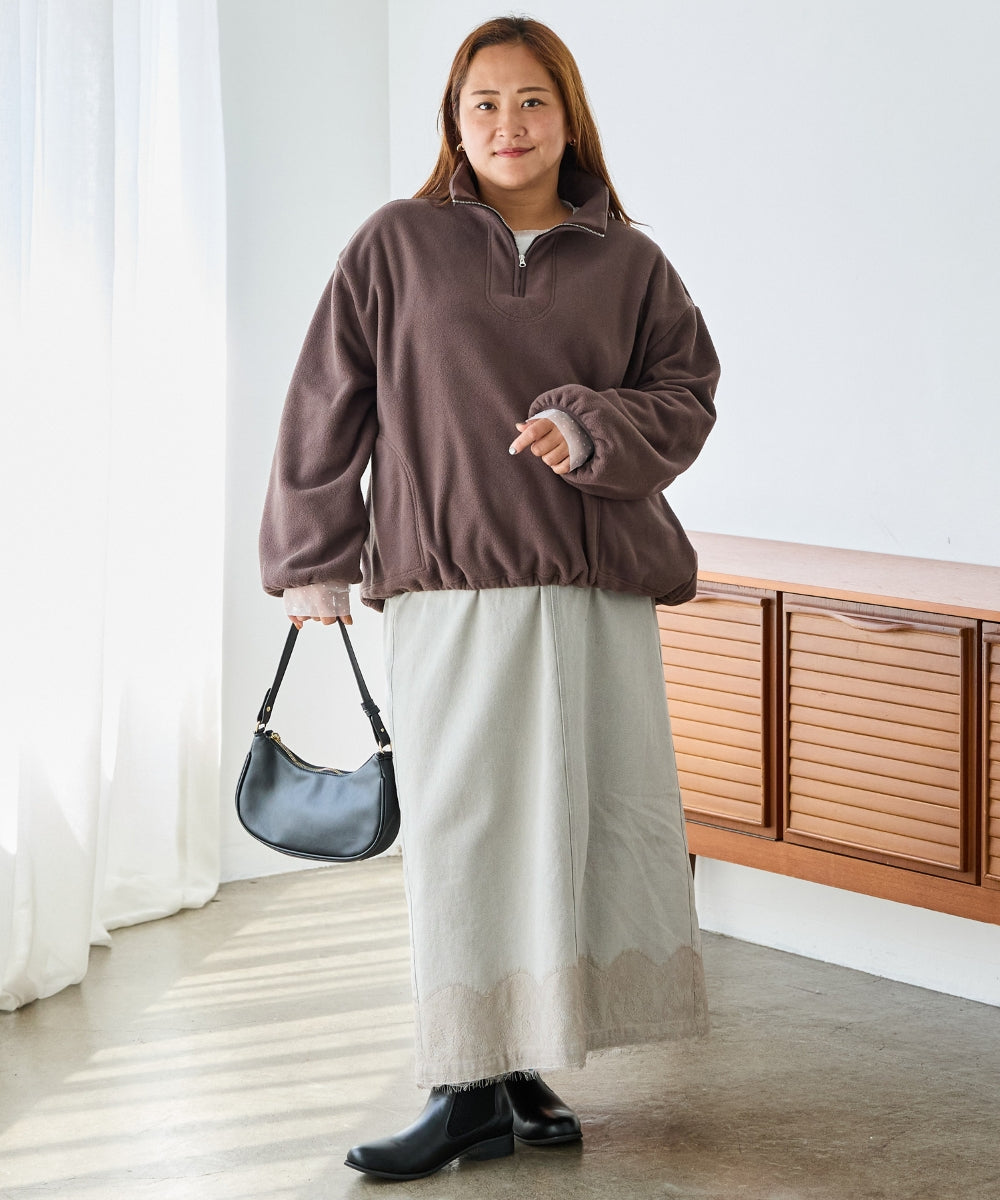 チャコールグレー　model:161cm 着用サイズ:3L