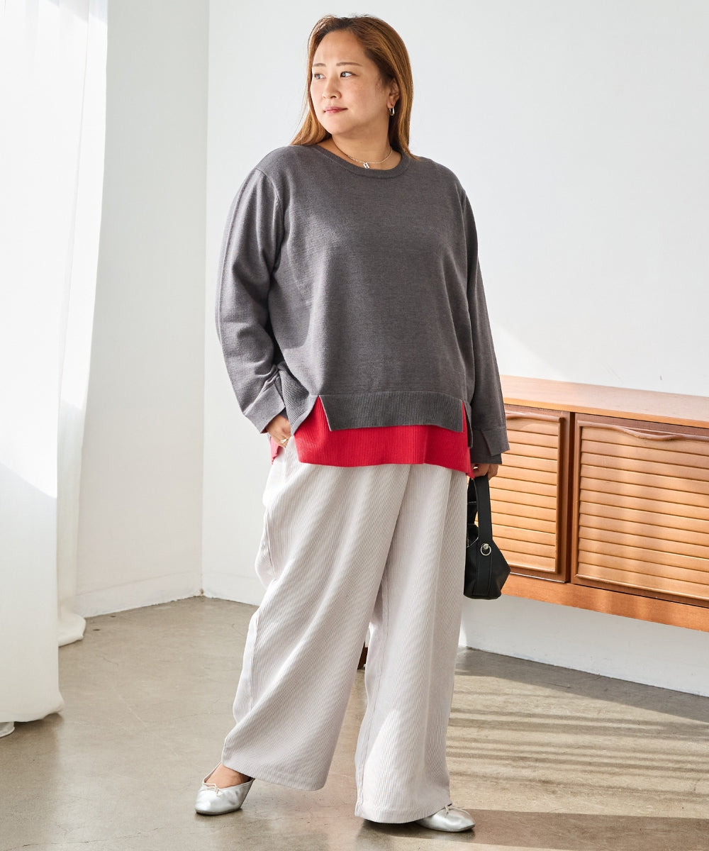 グレー　model:161cm 着用サイズ:3L