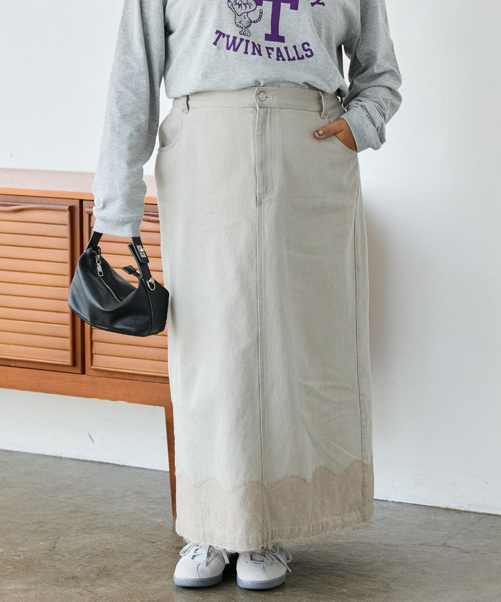 グレージュ　model:161cm 着用サイズ:3L