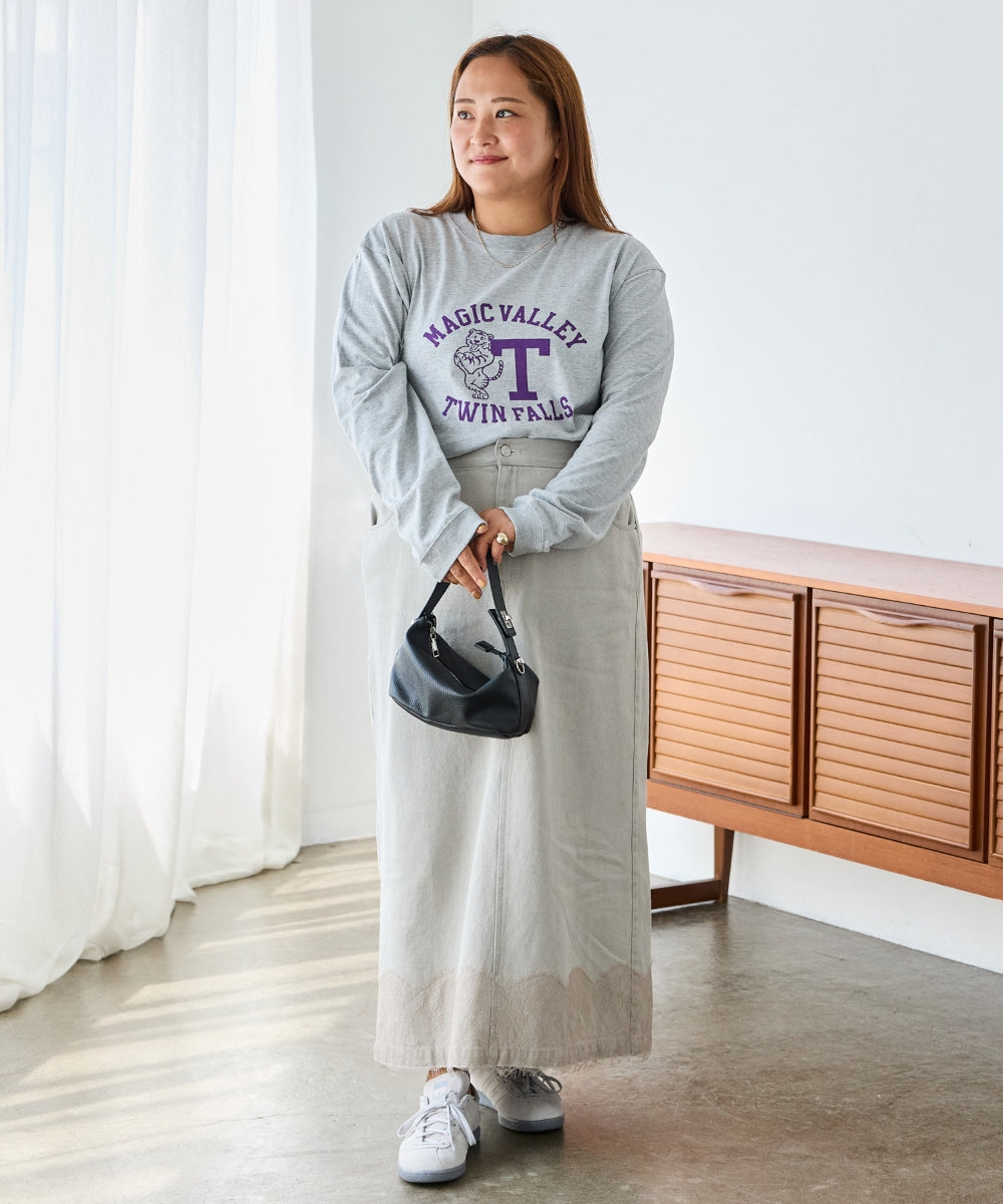 グレージュ　model:161cm 着用サイズ:3L
