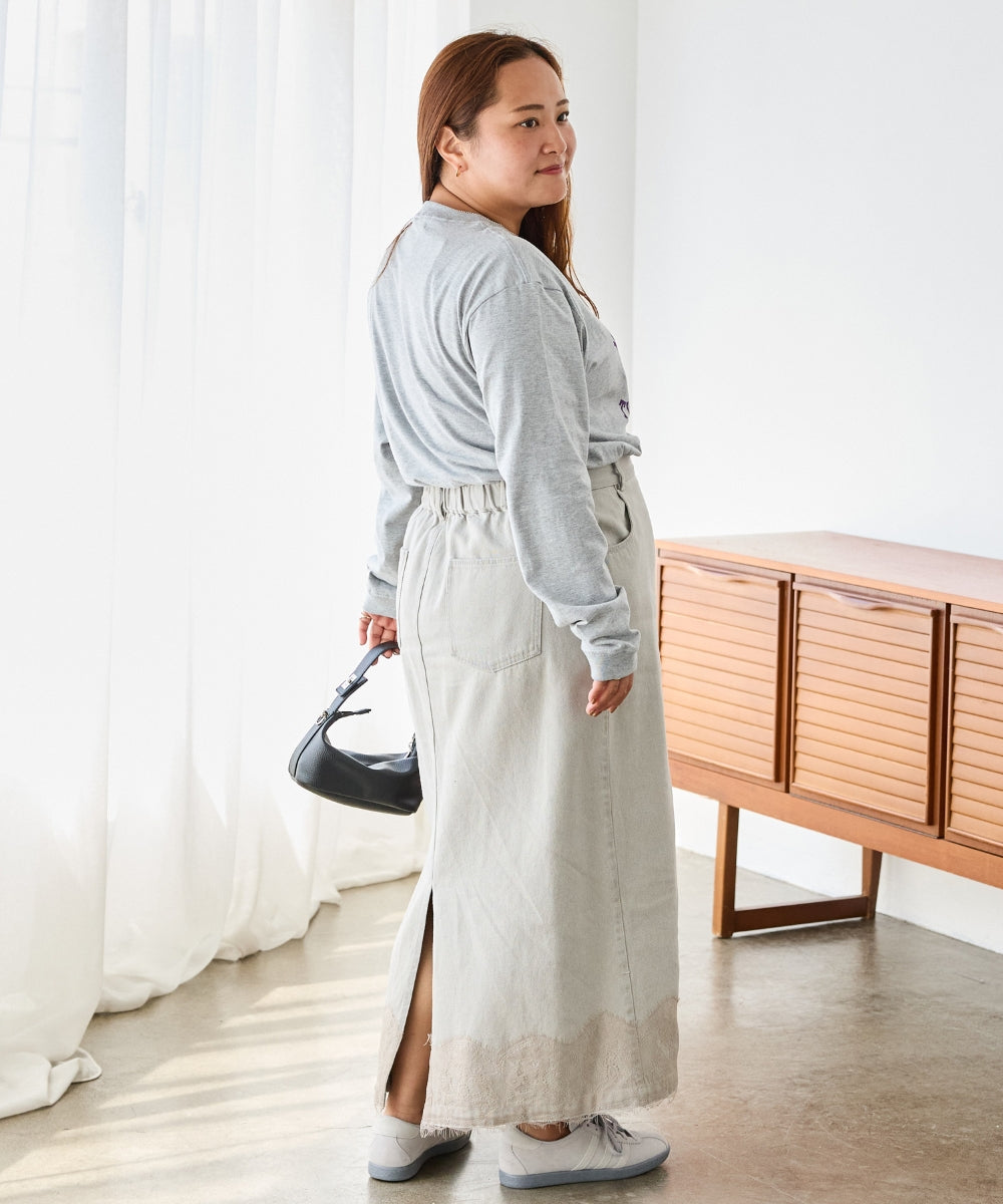 グレージュ　model:161cm 着用サイズ:3L