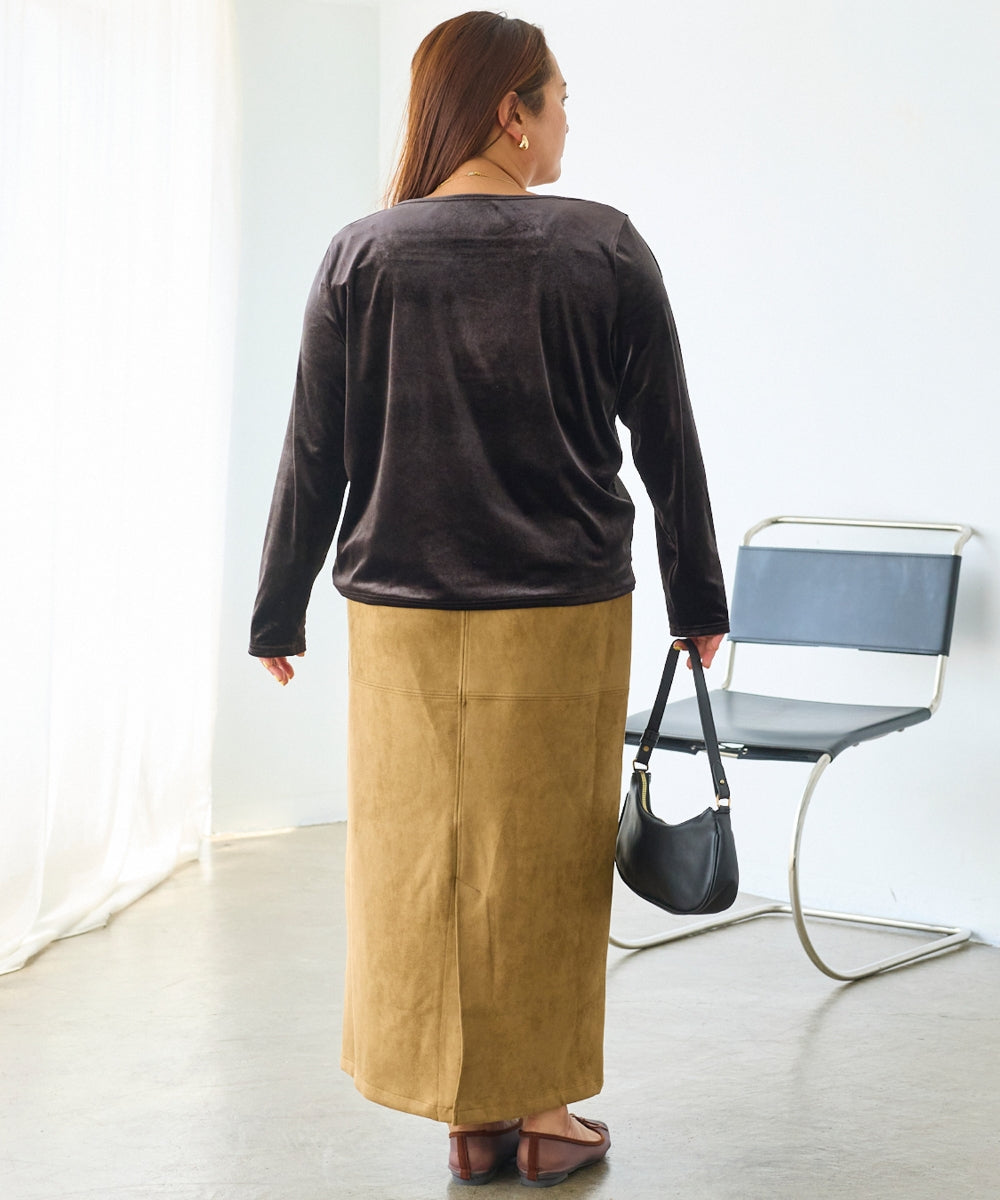 チャコールグレー　model:161cm 着用サイズ:3L