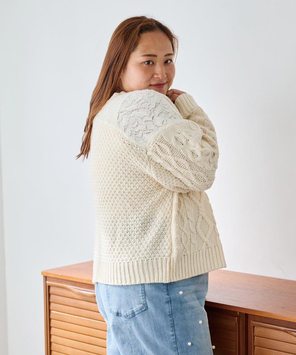 アイボリー　model:161cm 着用サイズ:3L