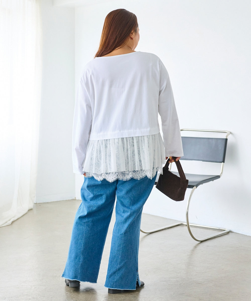 オフホワイト　model:161cm 着用サイズ:3L