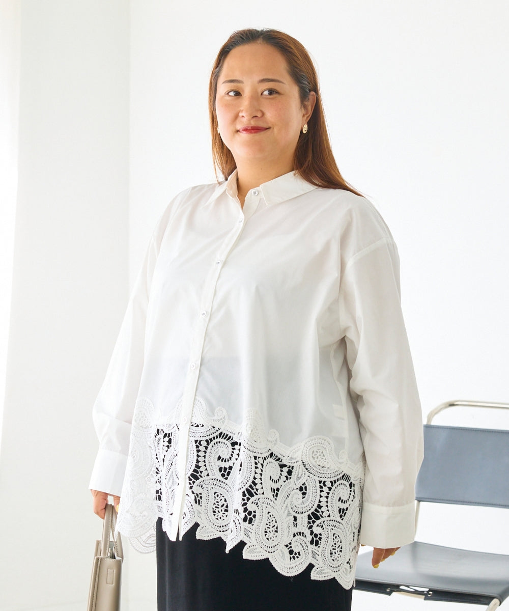 オフホワイト　model:161cm 着用サイズ:3L