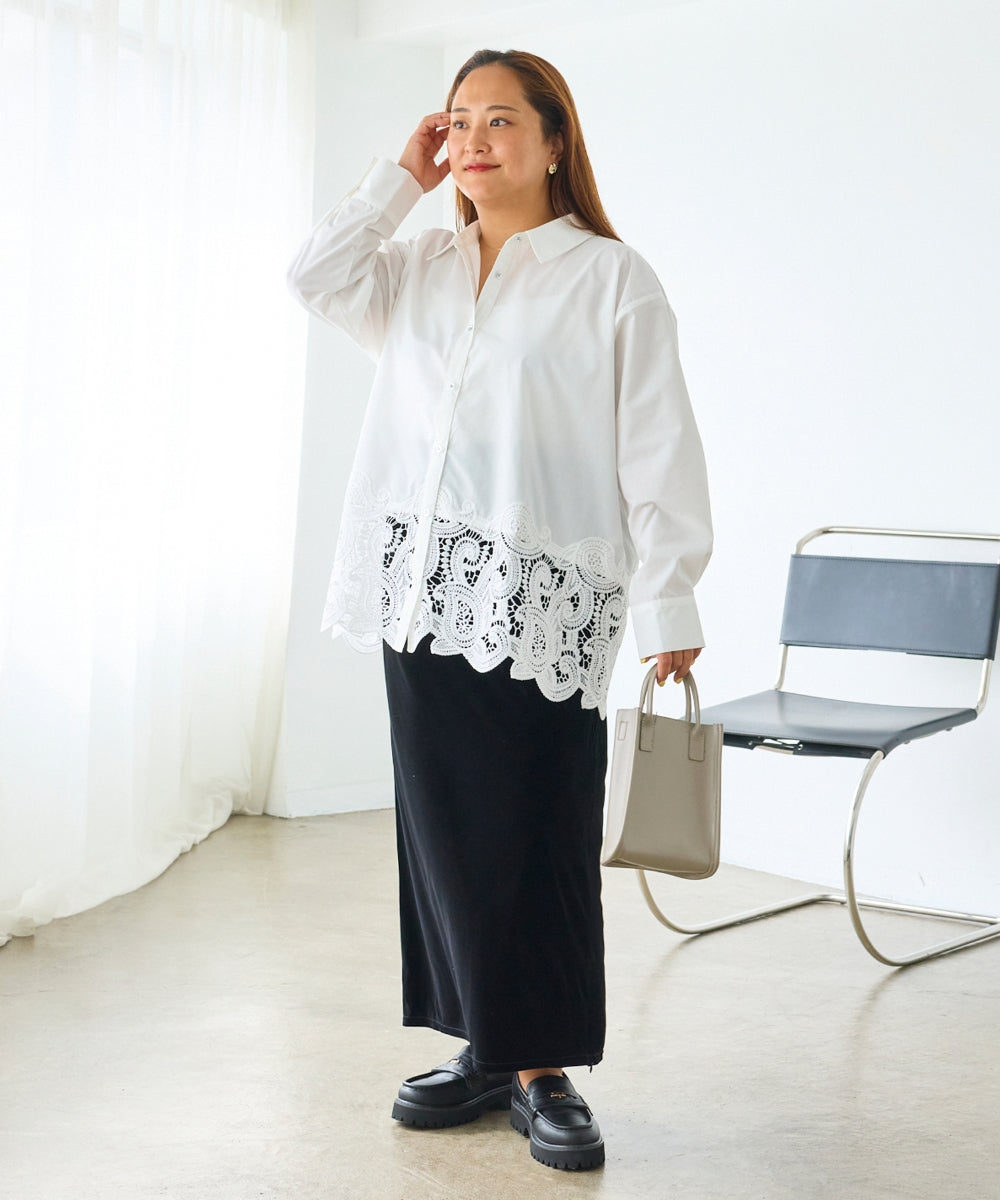 オフホワイト　model:161cm 着用サイズ:3L