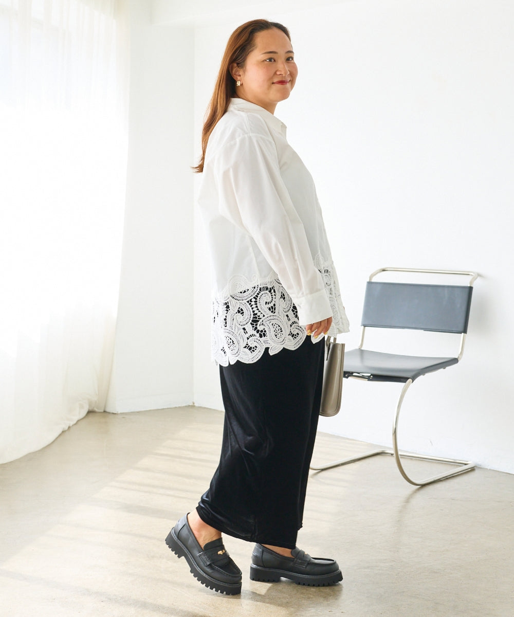 オフホワイト　model:161cm 着用サイズ:3L