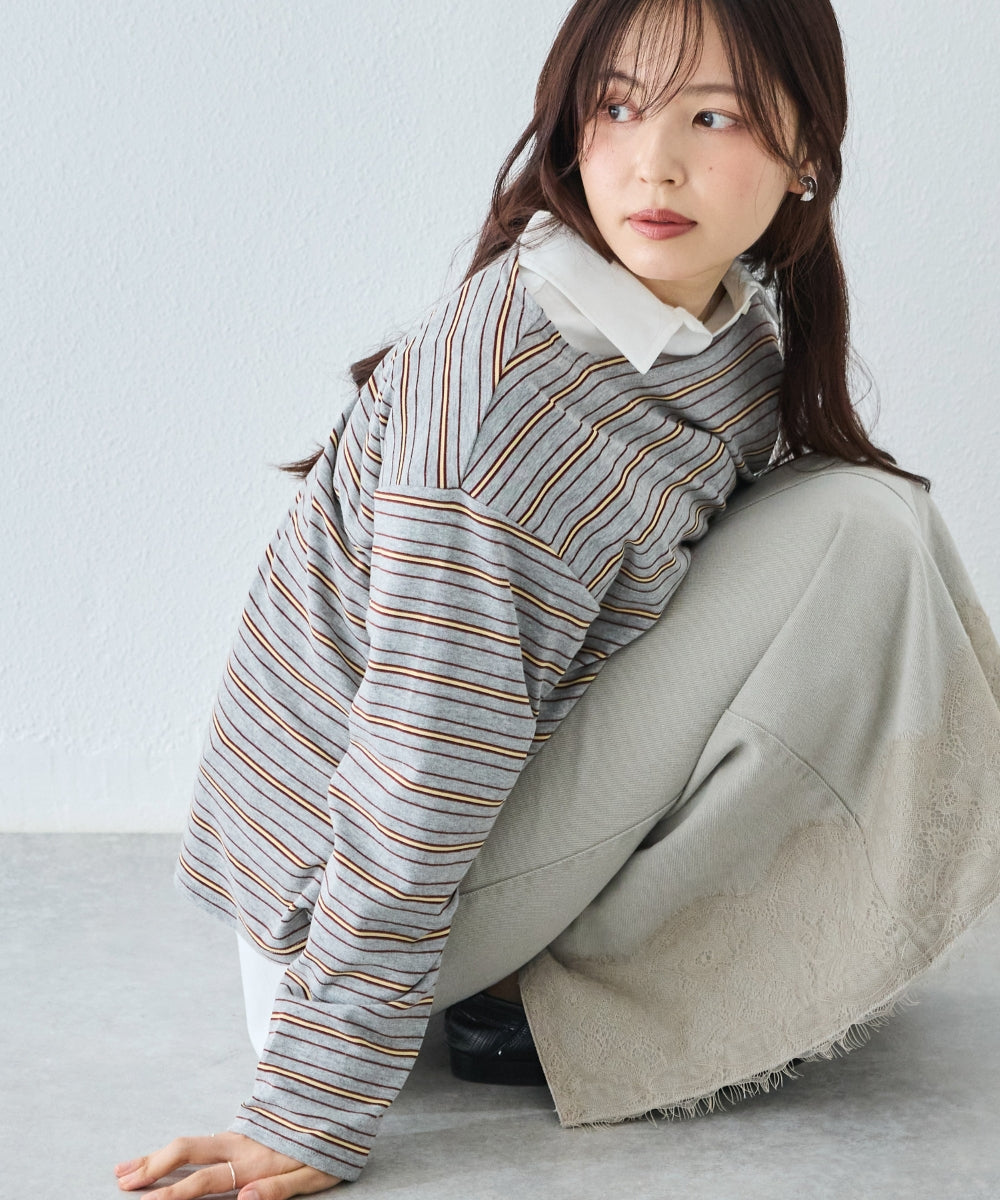 グレー　model:162cm 着用サイズ:M