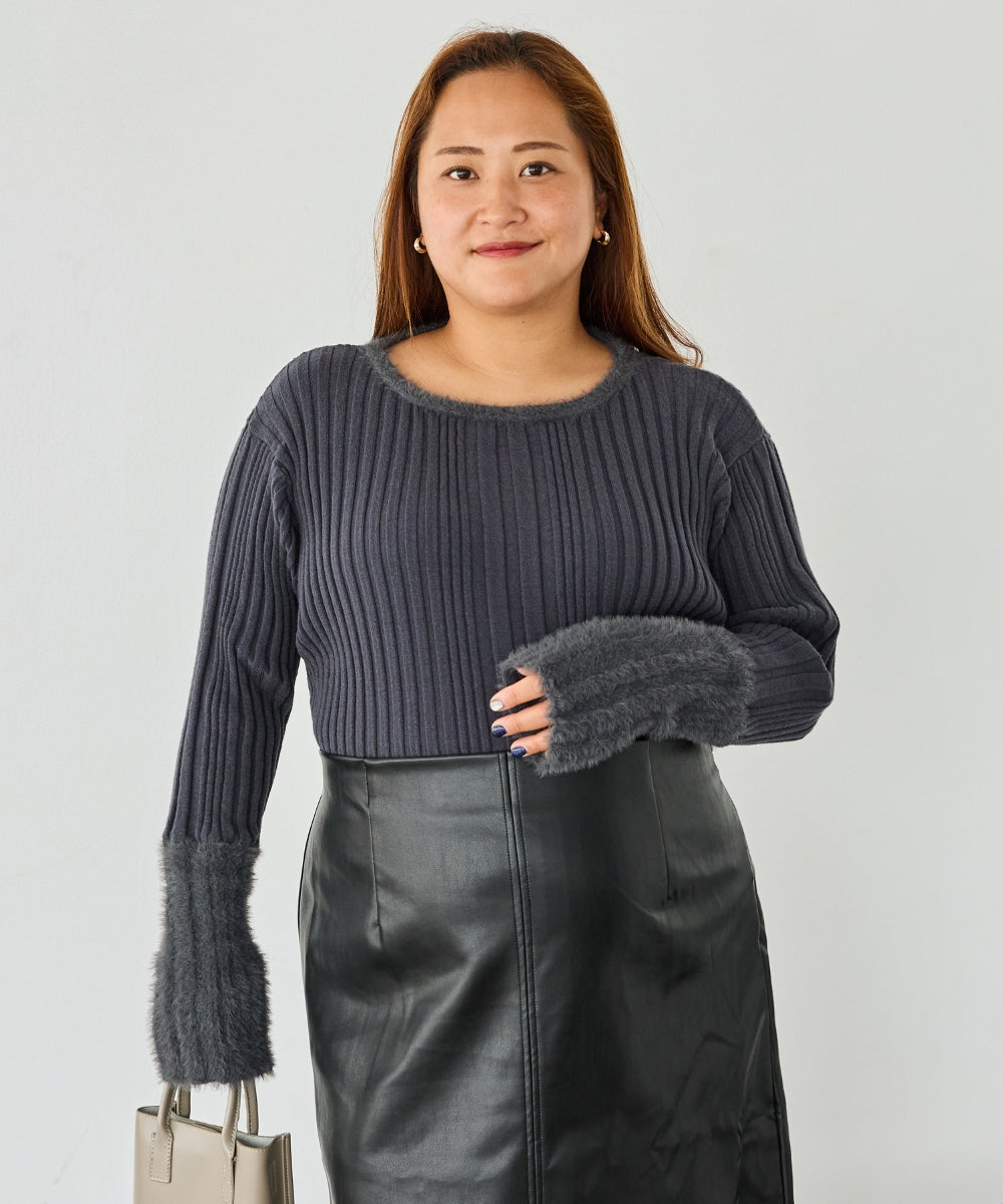 チャコールグレー　model:161cm 着用サイズ:3L
