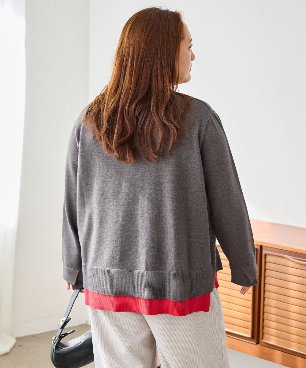 チャコールグレー　model:161cm 着用サイズ:3L