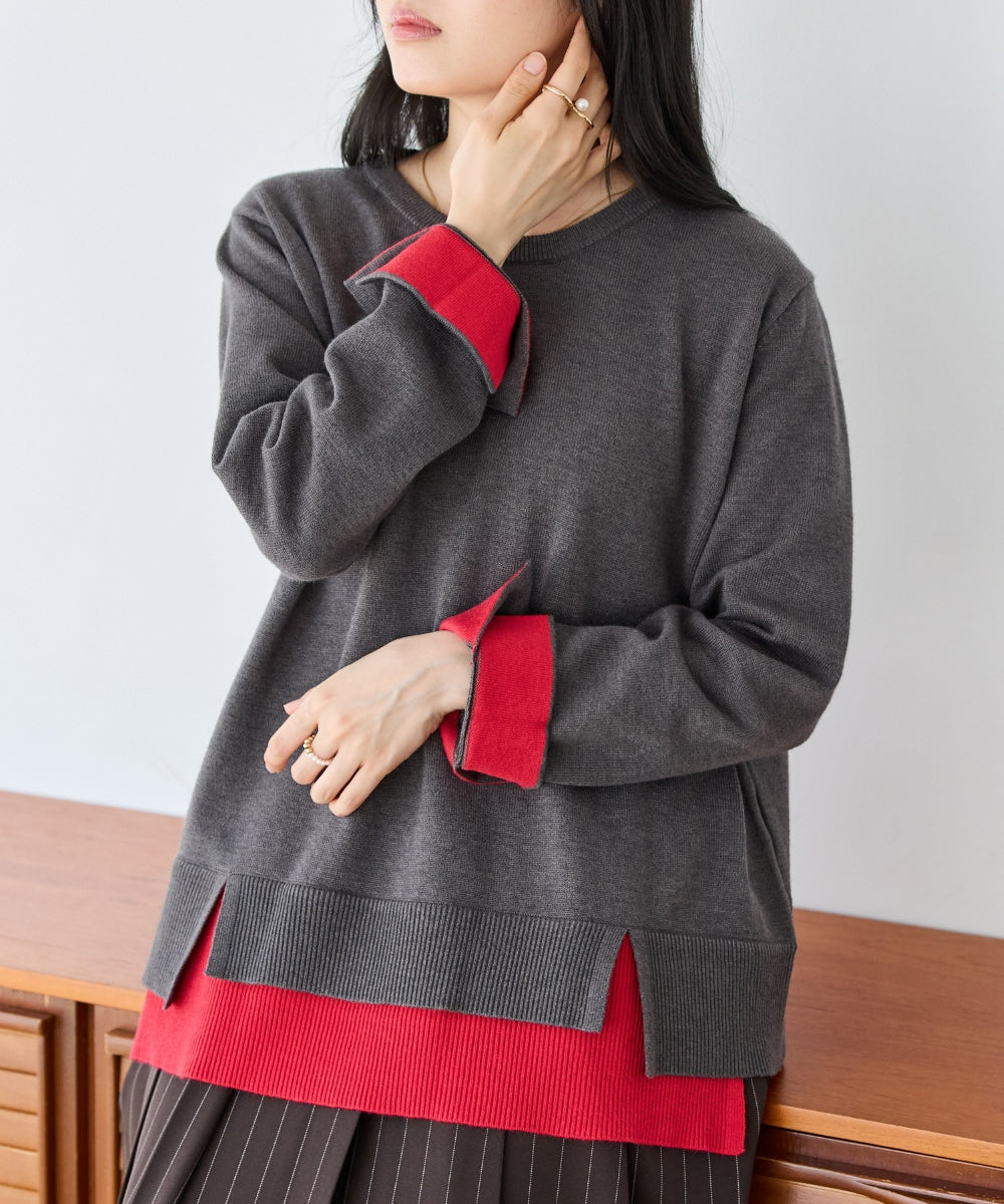 チャコールグレー　model:162cm 着用サイズ:F