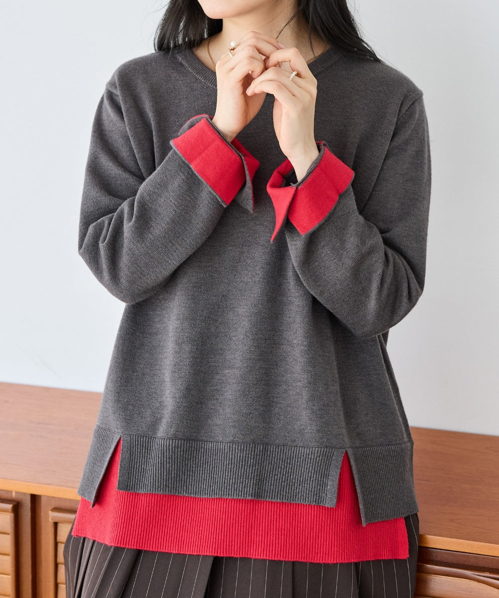 チャコールグレー　model:162cm 着用サイズ:F
