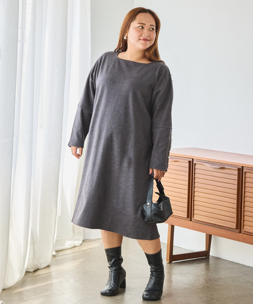 チャコールグレー　model:161cm 着用サイズ:3L