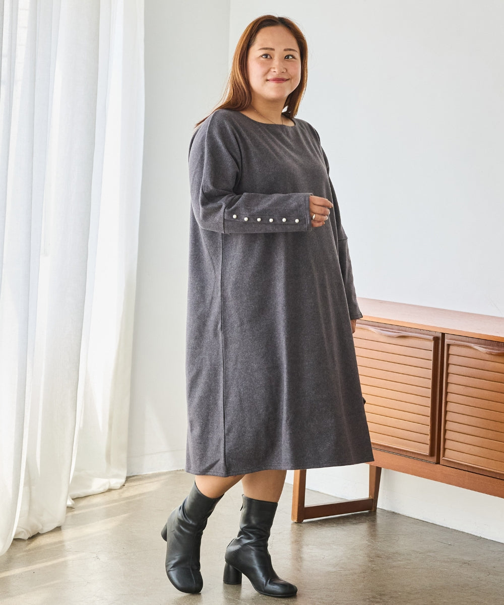 チャコールグレー　model:161cm 着用サイズ:3L